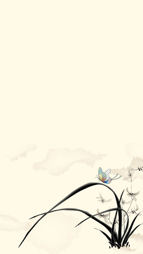 兰花中国风简约h5背景素材