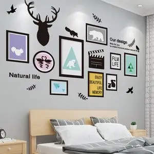 男生房间布置床头背景墙上装饰墙贴纸贴画北欧ins风卧室宿舍海报