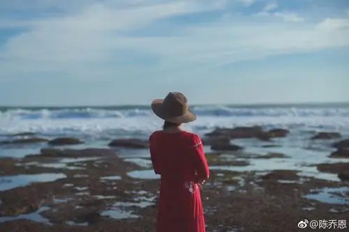 陈乔恩面朝大海背影很美 标签: 陈乔恩