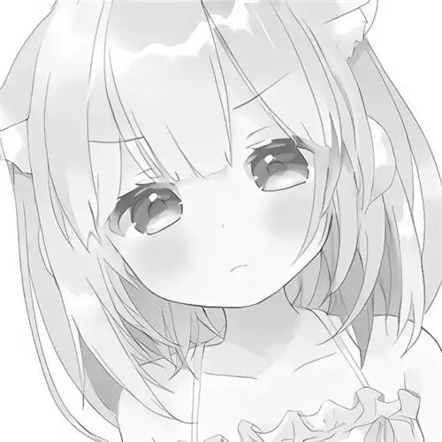 少女心可爱爆棚的头像动漫黑白图片