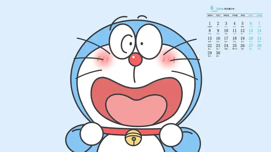 哆啦a梦萌系可爱日历壁纸
