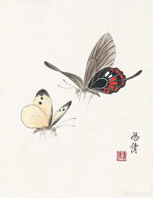 蝴蝶5_花鸟作品在线展_冯倩作品展_冯倩在线作品_冯倩官方网站-雅昌艺