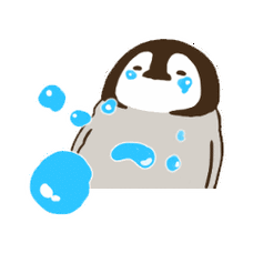 小企鹅哭了 - 灰色小企鹅表情包