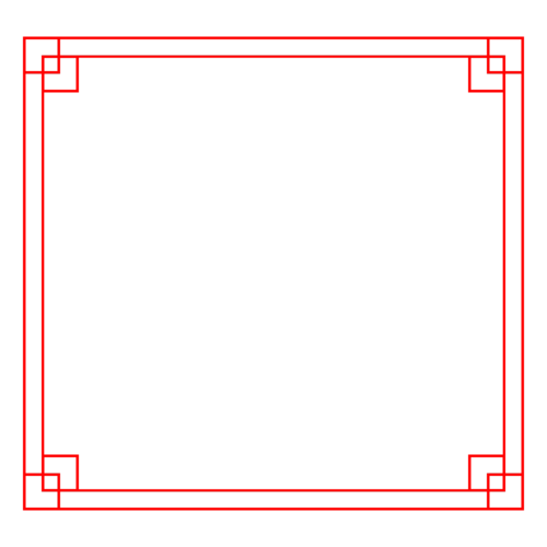 红色边框png素材图片