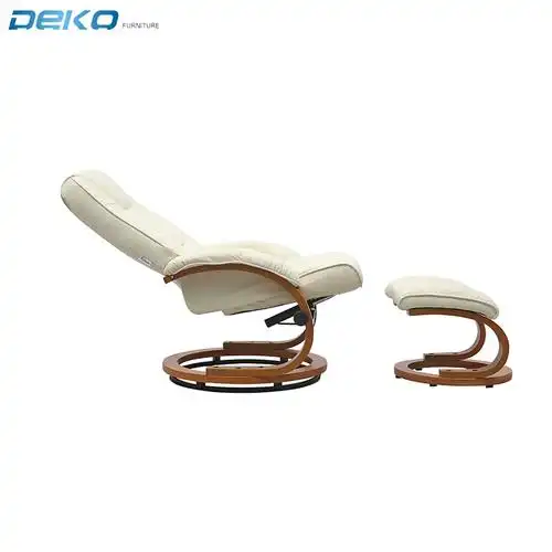 现代家具客厅设计按摩真皮躺椅配脚凳 - buy recliner chair,leisure