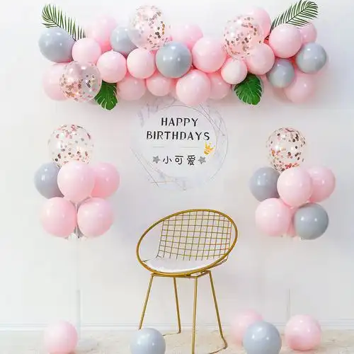 儿童主题宝宝1一周岁生日布置装饰儿童百天百日宴气球场景男孩女2