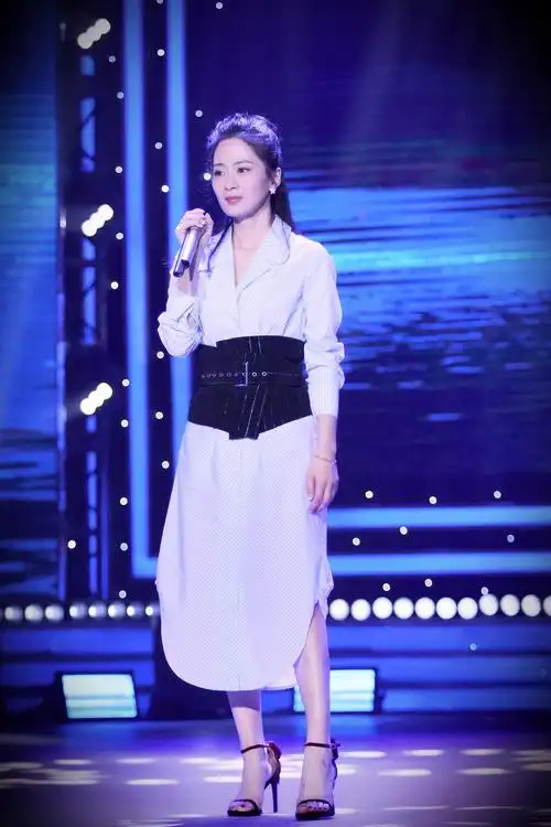 女主持陈蓓蓓挺美的啊跟李红有一拼