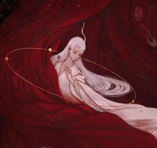 白蛇原创古风插画