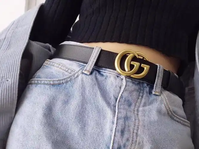 30gucci古驰复古经典小方盒双g金属扣头腰带皮带