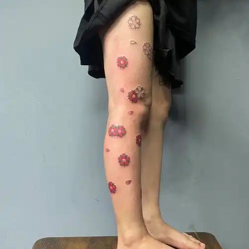 樱花腿_纹身吧社区 - 纹身大咖