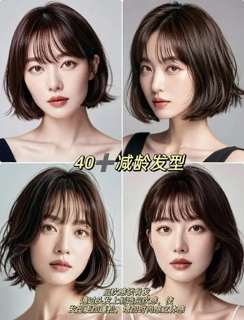 40岁减龄发型推荐,轻松变年轻!