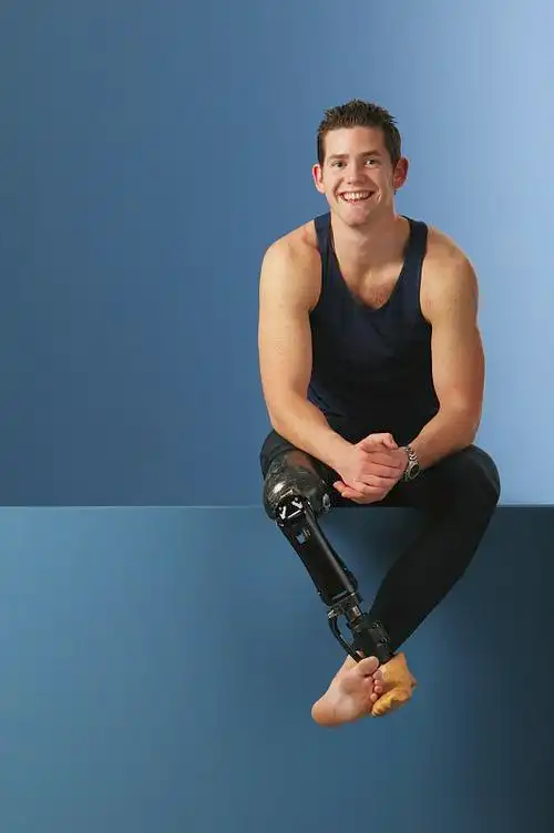 截瘫男运动员肖像