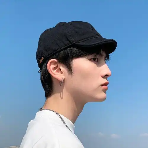 帽子男ins潮流新款帽子短檐软顶男士棒球帽大头围2022新款鸭舌帽