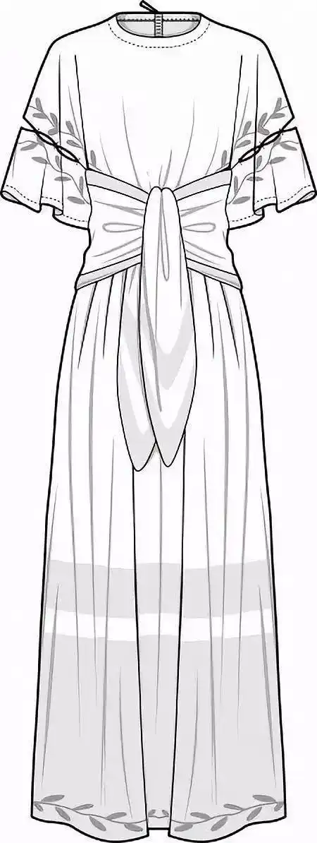 60款连衣裙款式图(线稿)绘制!