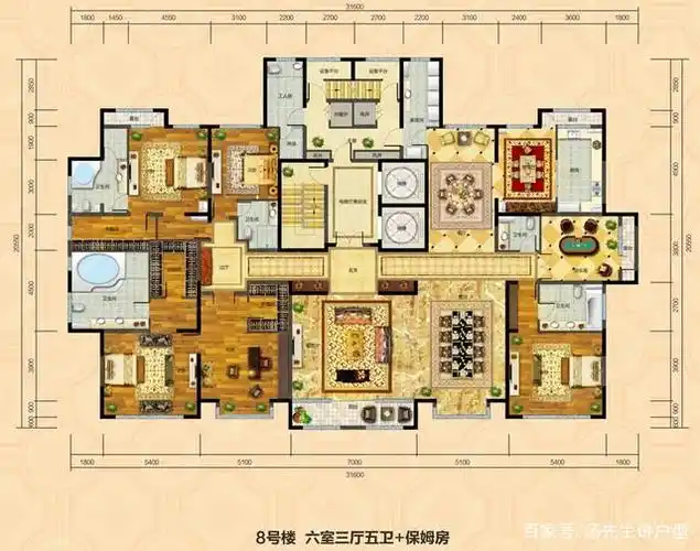 九款建筑面积400平米以上的大平层,领略成功人士的居家生活!