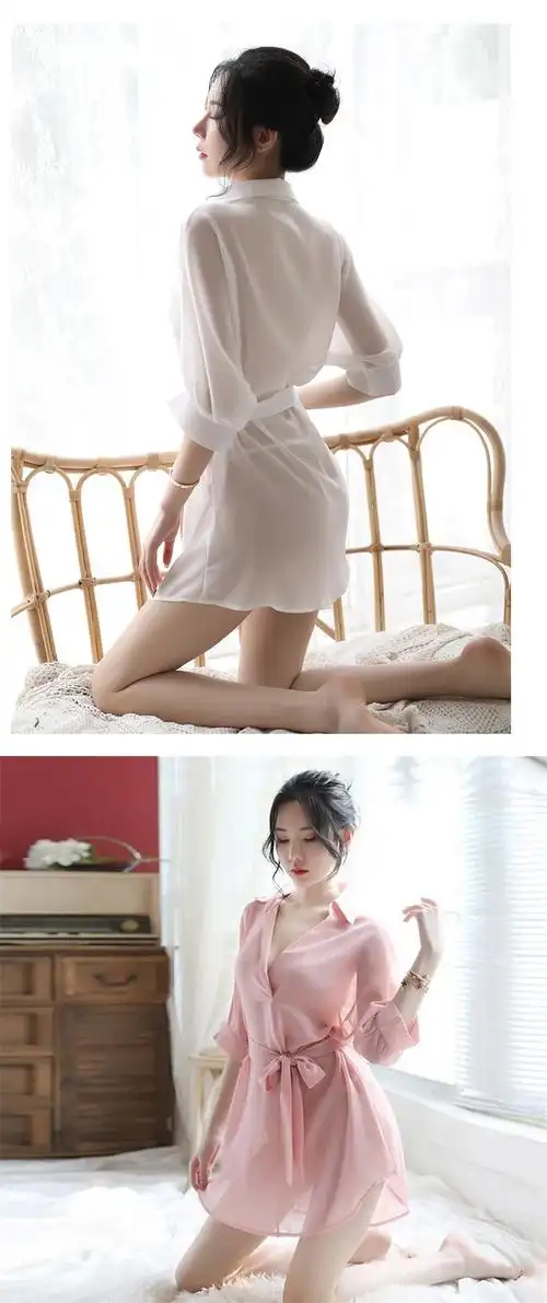 情趣内衣睡衣情绪制服诱惑性趣透明衣服装激情套装蕾丝挑逗 黑雪纺