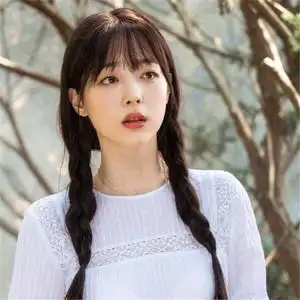 空气刘海马尾图片