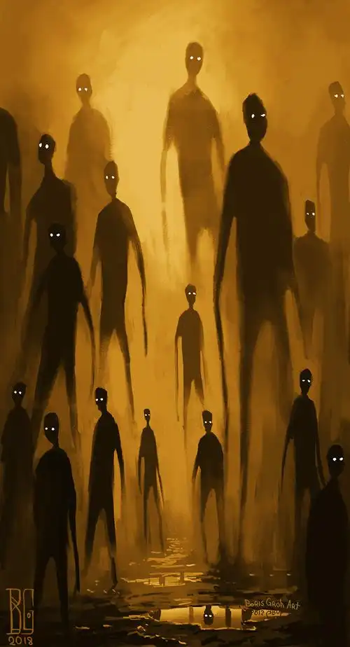 乌克兰艺术家boris groh 笔下的巨大恐怖鬼影(多图恐怖慎入)