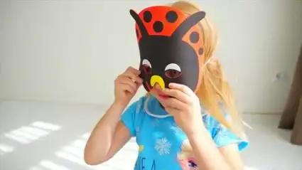 娜斯嘉手工制作七星瓢虫面具,创意无限,你如何评价?