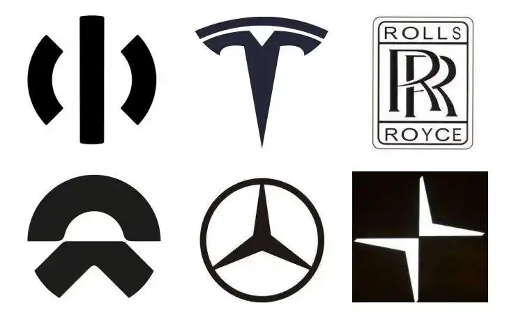 高合hiphi  特斯拉  蔚来汽车  北极星汽车等汽车logo与其他造车新