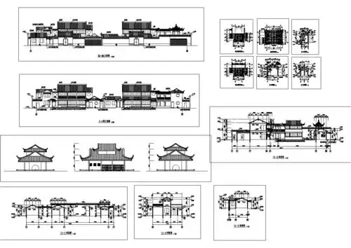 一套非常全面的古建筑设计图纸(标注详细)