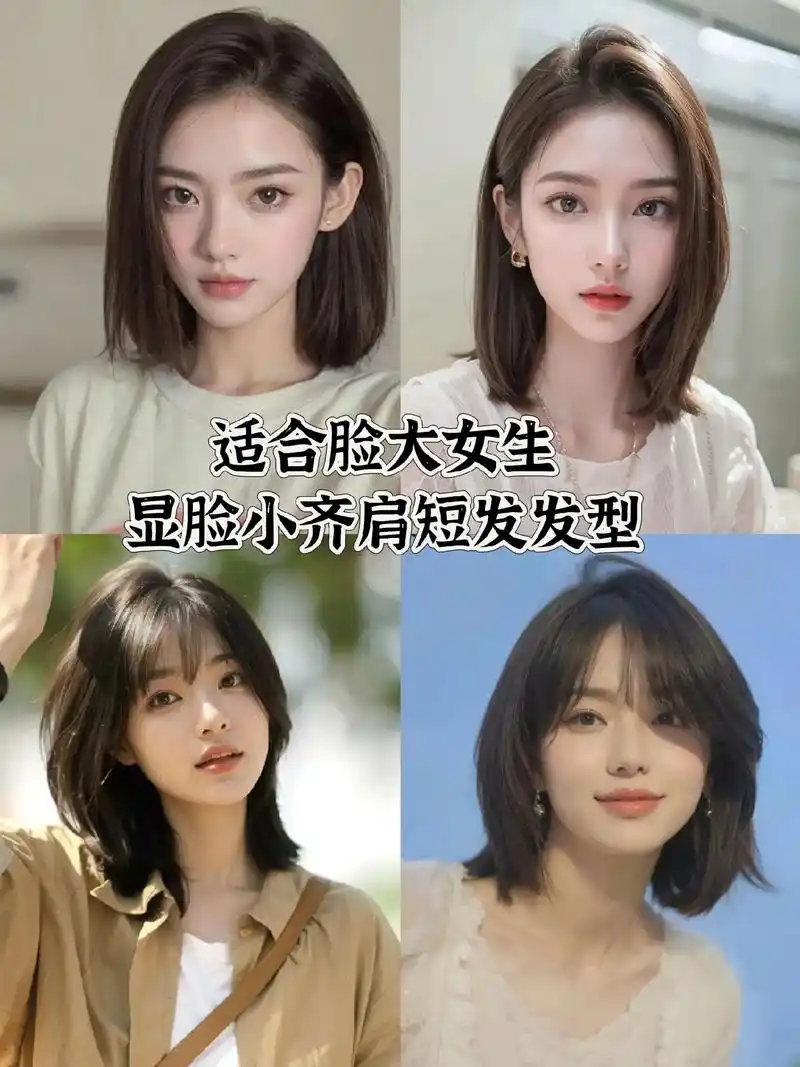 适合脸大方圆脸女生减龄显脸小齐肩短发发型