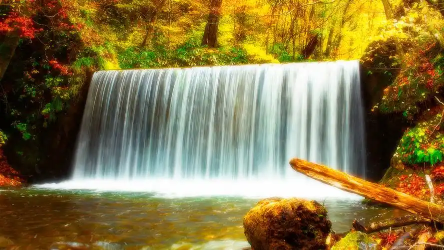 大自然清新护眼绝美瀑布高清壁纸