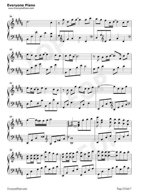 吹梦到西洲-被天使吻过的嗓音让人怦然心动五线谱预览2-钢琴谱文件