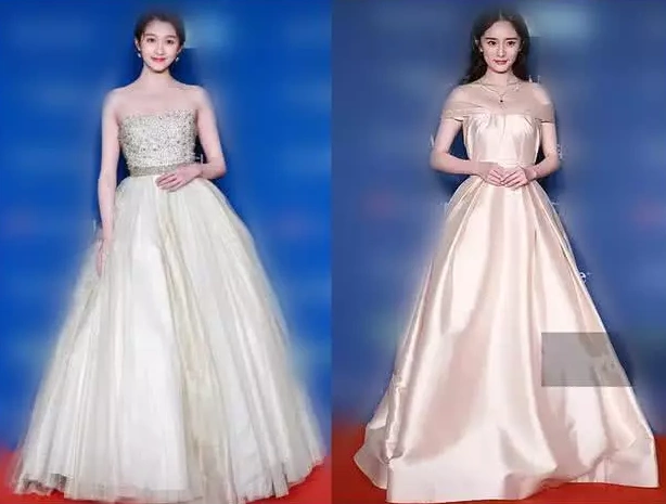 当杨幂和关晓彤同穿抹胸裙,不仅仅是年龄的差距!