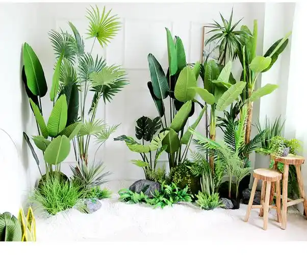 大型仿真绿植旅人蕉芭蕉树龟背竹落地室内橱窗植物角设计造景装饰 深