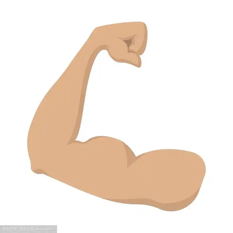 强壮的二头肌卡通图标