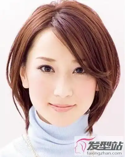 三七分女生短发发型 清爽有活力脸小一圈