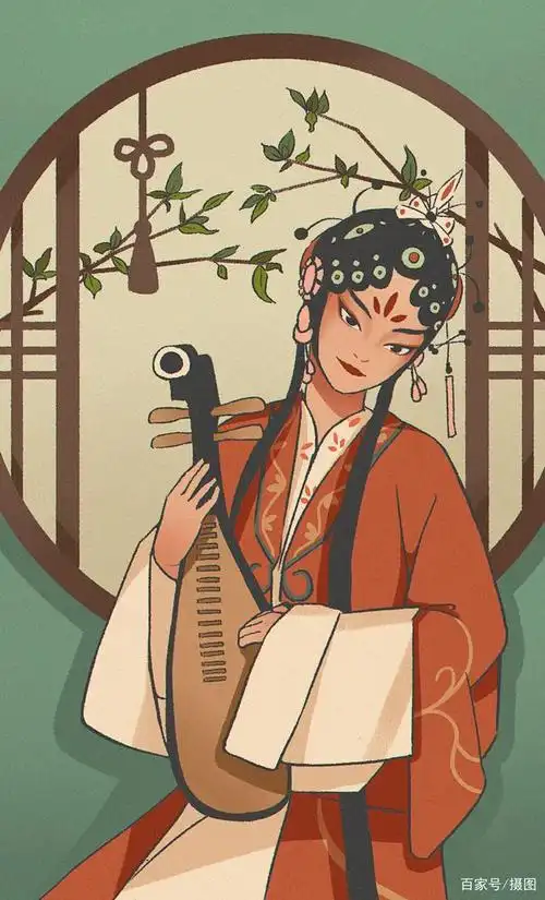 国风戏剧花旦——版权图片by摄图网.