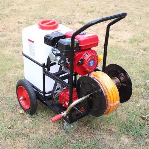 海道打药机园林四轮手推式汽油7.5马力农用高压喷雾喷药器60l升