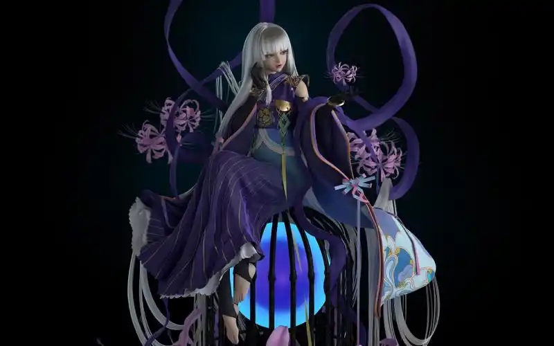 有一说一 大王不高兴的孟婆确实可爱 白发三无谁不爱呢 我拿来练手了