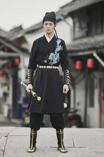 中国民族风汉元素古装改良汉服飞鱼服男侠客剑客民族服装