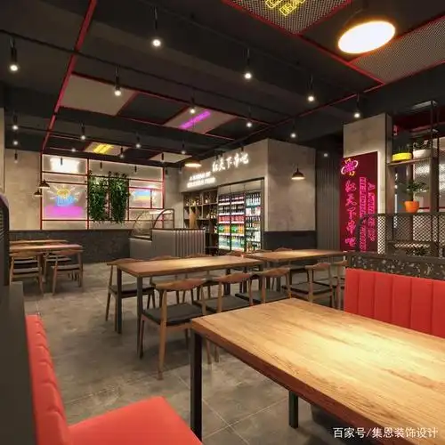红天下烤串店内设计