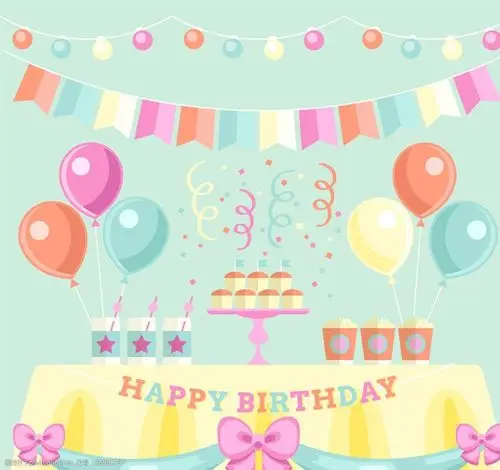 创意生日派对插画矢量素材