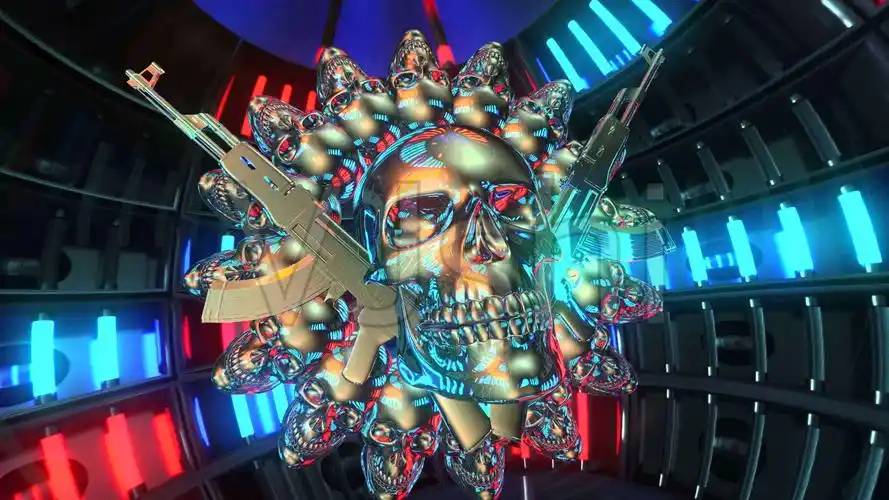 4k原创酒吧酷炫风格荧光闪烁vj大屏