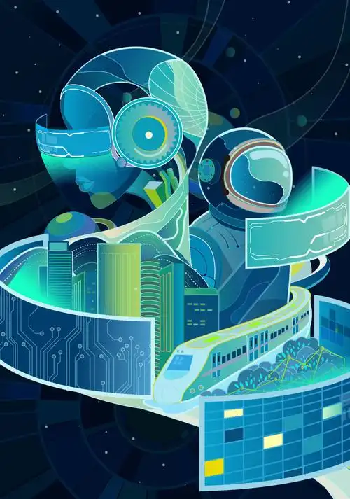 科技主题矢量插画