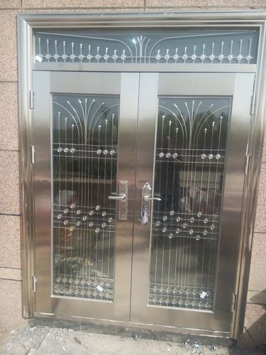 定做不锈钢门304进户防盗大门庭院四开子母带气窗门进户大门已售