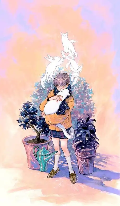 水彩 插画|用左手画画的小姐姐 爱画治愈温暖的小小少年