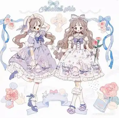 粉色洛丽塔闺蜜头像