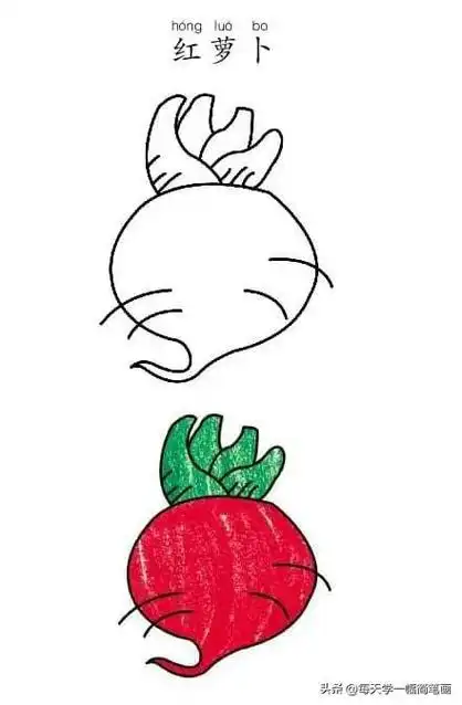 10至12岁学的简笔画教程(每天学一幅简笔画--80)(8)