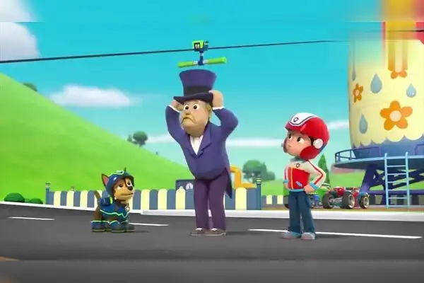 汪汪队韩丁那市长不小心从屋顶滑落阿奇不计前嫌开展营救