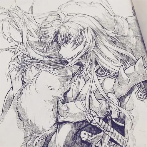 铅笔画动漫人物图片大全,大神笔下的犬夜叉铅笔画作品集(40张)