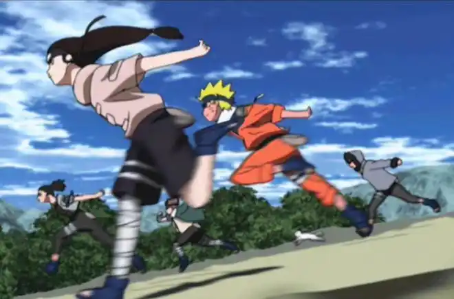 《火影忍者》,因为里面的角色真的太多是这样冲刺的动作了,简直是成为