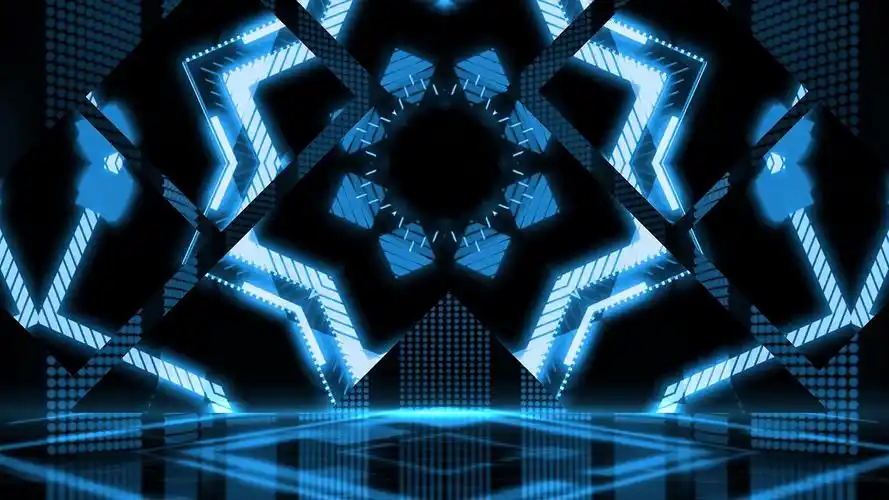 4k蓝色动感线条街舞背景视频街舞舞蹈背景