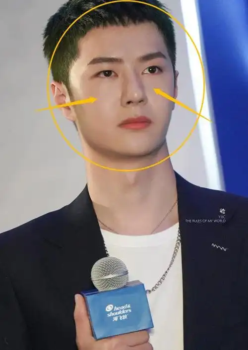 王一博金链西装活动生图,短发下的脸型挺真实,重要的是换了气质