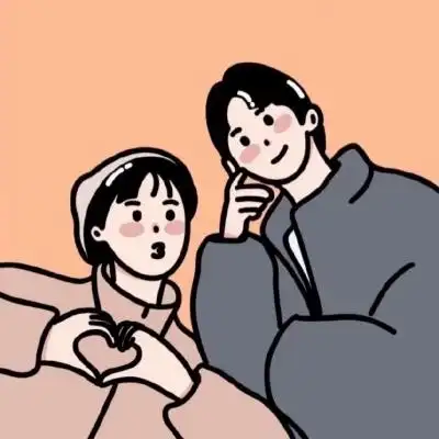 动漫简单情头一左一右高清好看的简单情头一左一右简约动漫图片